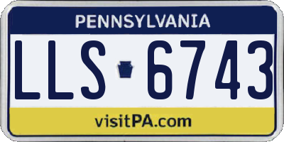 PA license plate LLS6743