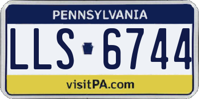 PA license plate LLS6744