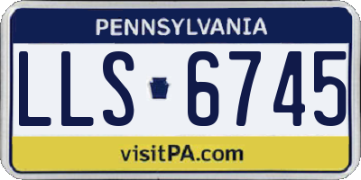 PA license plate LLS6745