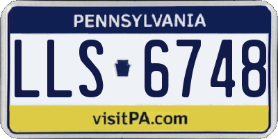 PA license plate LLS6748