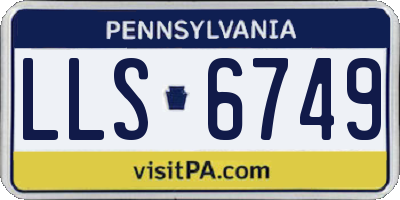 PA license plate LLS6749
