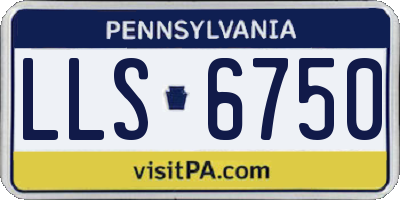 PA license plate LLS6750