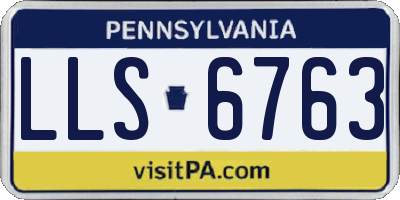 PA license plate LLS6763