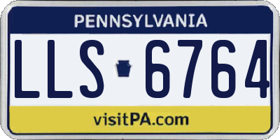 PA license plate LLS6764