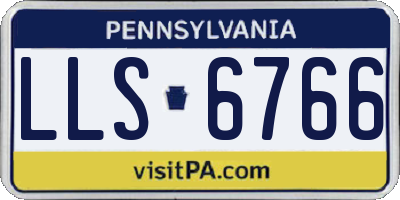 PA license plate LLS6766