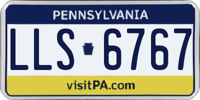 PA license plate LLS6767