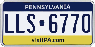 PA license plate LLS6770