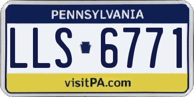 PA license plate LLS6771