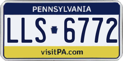 PA license plate LLS6772
