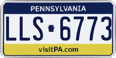 PA license plate LLS6773