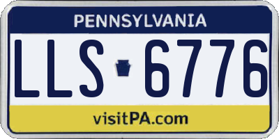 PA license plate LLS6776