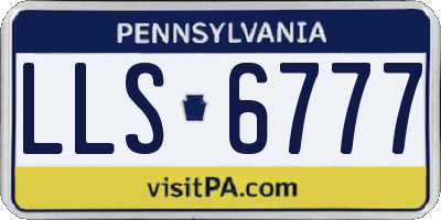 PA license plate LLS6777