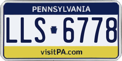 PA license plate LLS6778