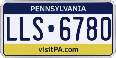 PA license plate LLS6780