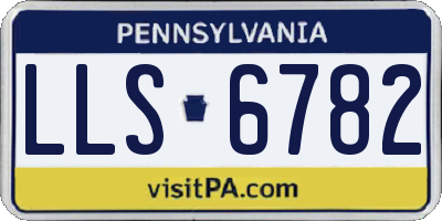 PA license plate LLS6782