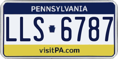 PA license plate LLS6787