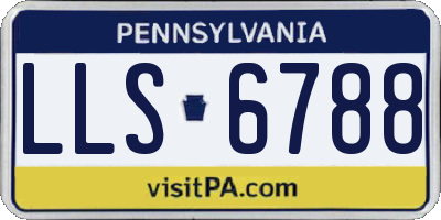 PA license plate LLS6788