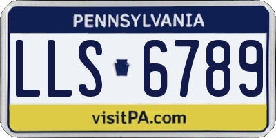 PA license plate LLS6789