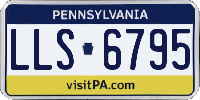 PA license plate LLS6795