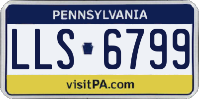 PA license plate LLS6799