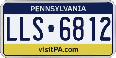 PA license plate LLS6812