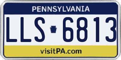 PA license plate LLS6813