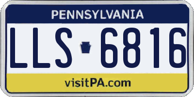 PA license plate LLS6816