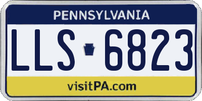 PA license plate LLS6823