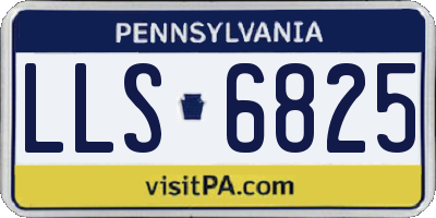 PA license plate LLS6825