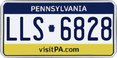 PA license plate LLS6828