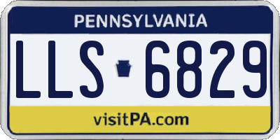 PA license plate LLS6829