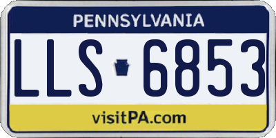 PA license plate LLS6853