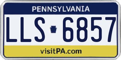 PA license plate LLS6857