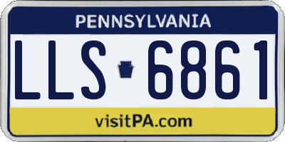 PA license plate LLS6861