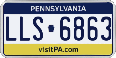 PA license plate LLS6863