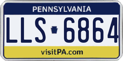 PA license plate LLS6864