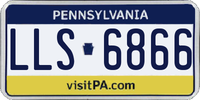 PA license plate LLS6866