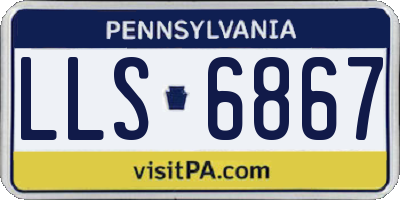 PA license plate LLS6867
