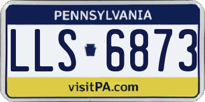 PA license plate LLS6873