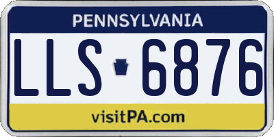 PA license plate LLS6876