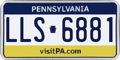 PA license plate LLS6881