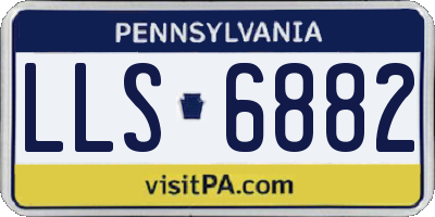 PA license plate LLS6882
