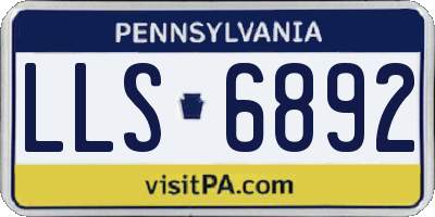 PA license plate LLS6892