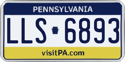 PA license plate LLS6893