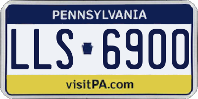 PA license plate LLS6900