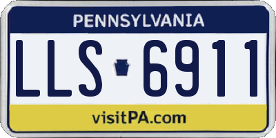 PA license plate LLS6911