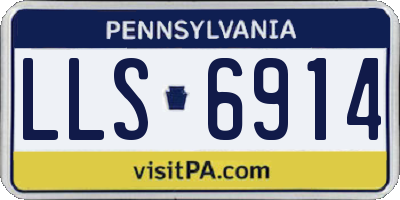 PA license plate LLS6914