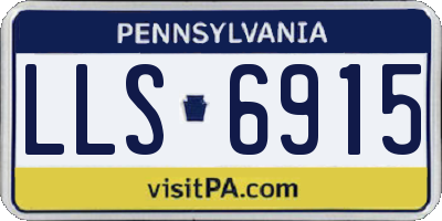 PA license plate LLS6915