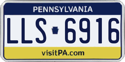 PA license plate LLS6916