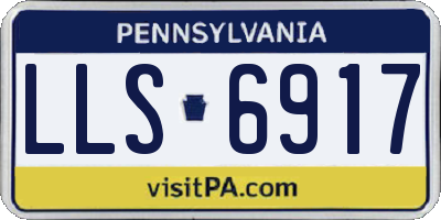 PA license plate LLS6917